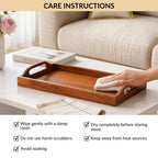 Rustic Serving Tray With Handles 36x20cm Nestasia