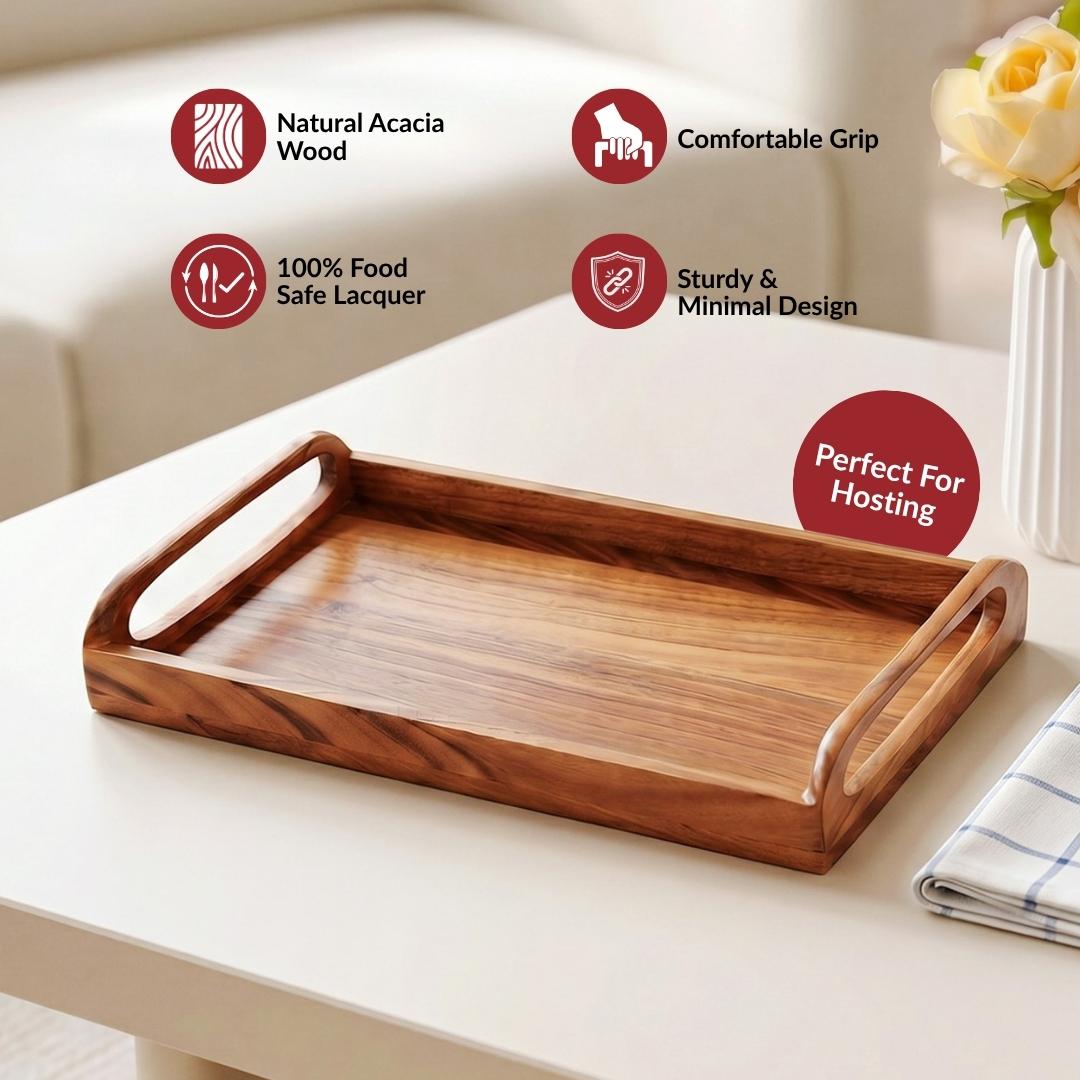 Coffee Table Tray With Handles 36x22cm Nestasia