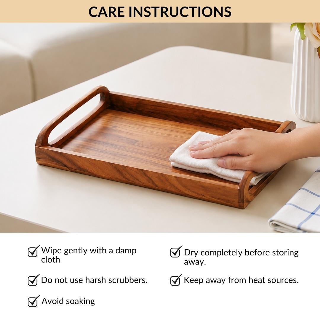 Coffee Table Tray With Handles 36x22cm Nestasia