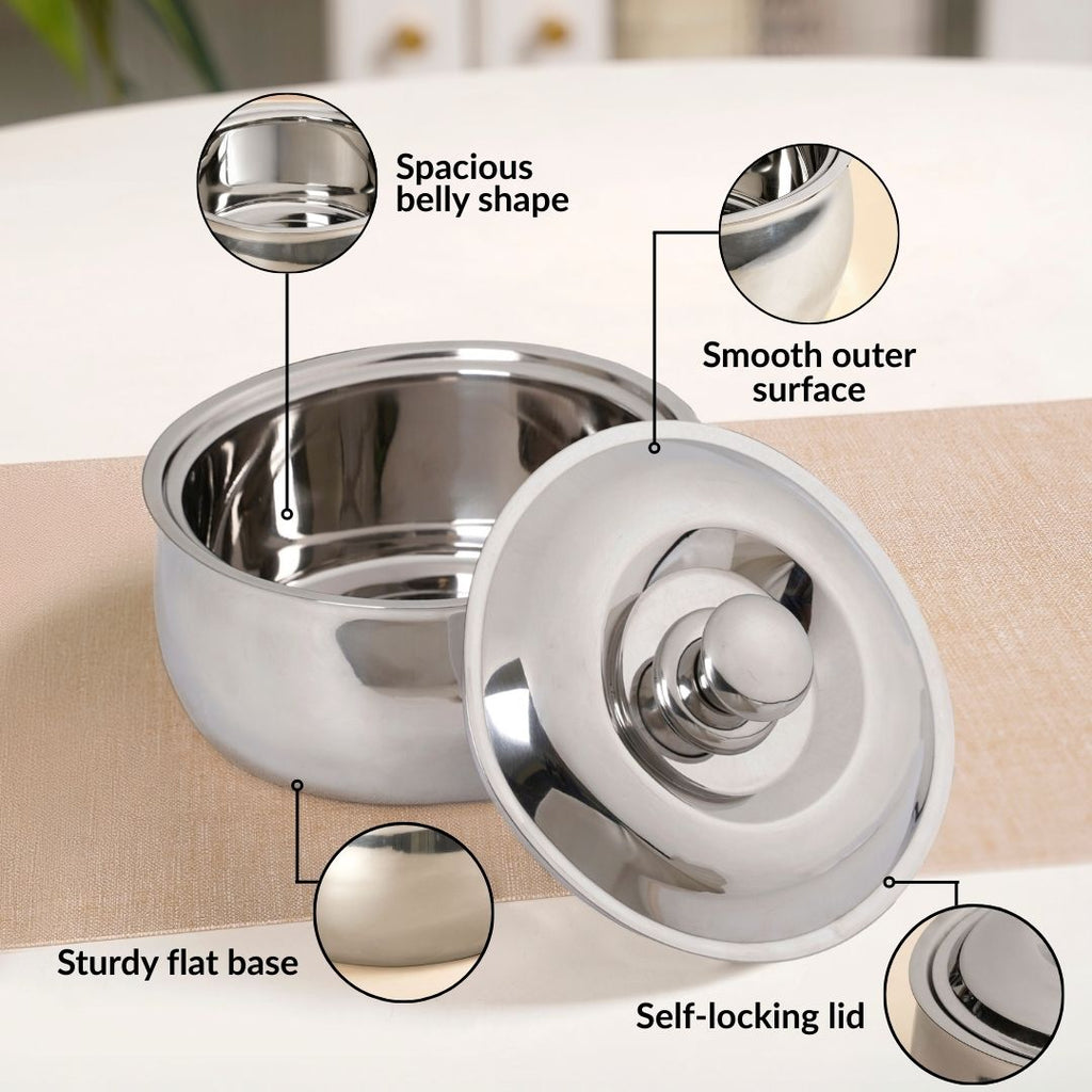 Stainless Steel Casserole 1000ml Nestasia