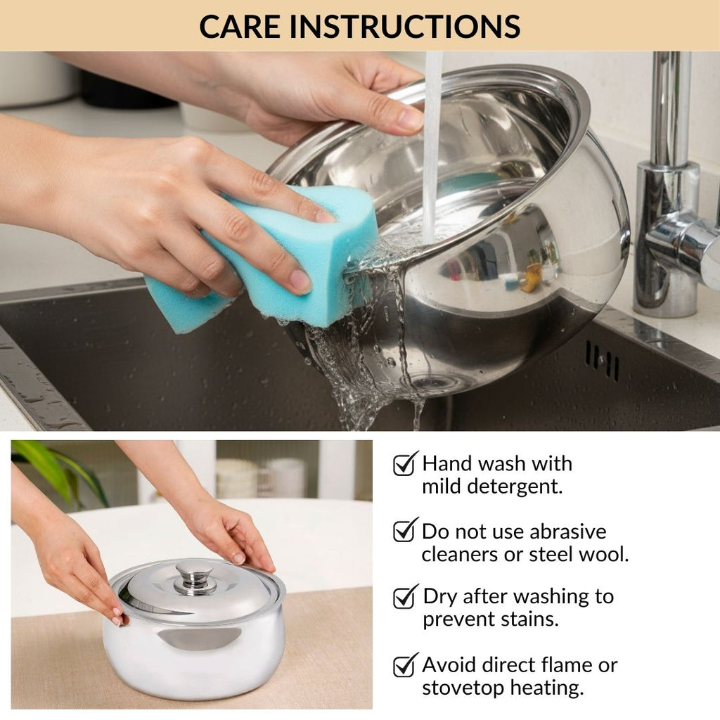 Stainless Steel Casserole 1000ml Nestasia