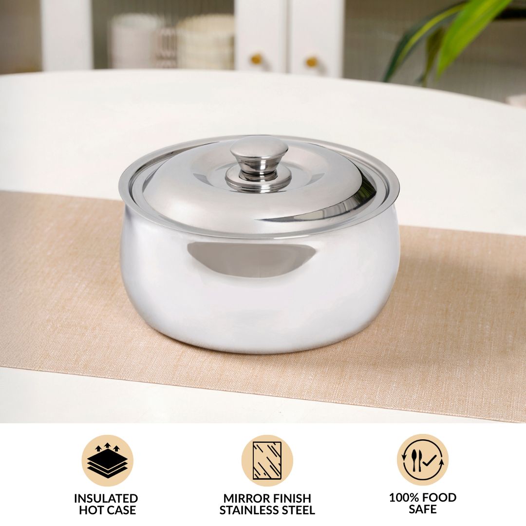 Heat Lock Stainless Steel Casserole 1500ml Nestasia