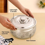 Etched Floral Insulated Stainless Steel Casserole 3000ml Nestasia