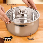 Stainless Steel Insulated Casserole With Glass Lid 2000ml Nestasia