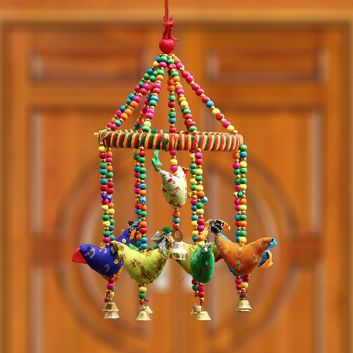 Handcrafted Decorative Birds Wall/Door/Window Hanging Bells