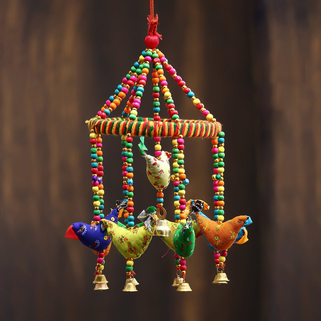 Handcrafted Decorative Birds Wall/Door/Window Hanging Bells