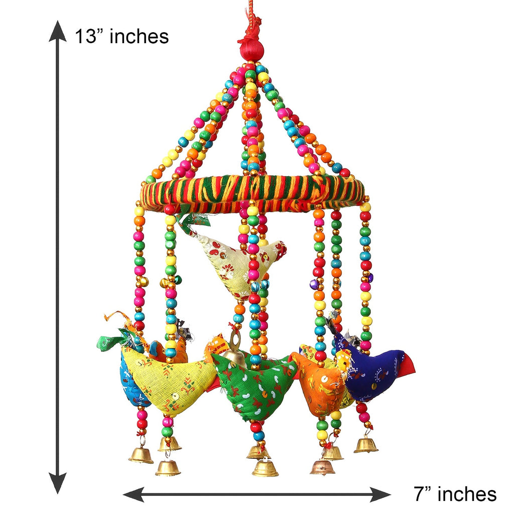 Handcrafted Decorative Birds Wall/Door/Window Hanging Bells