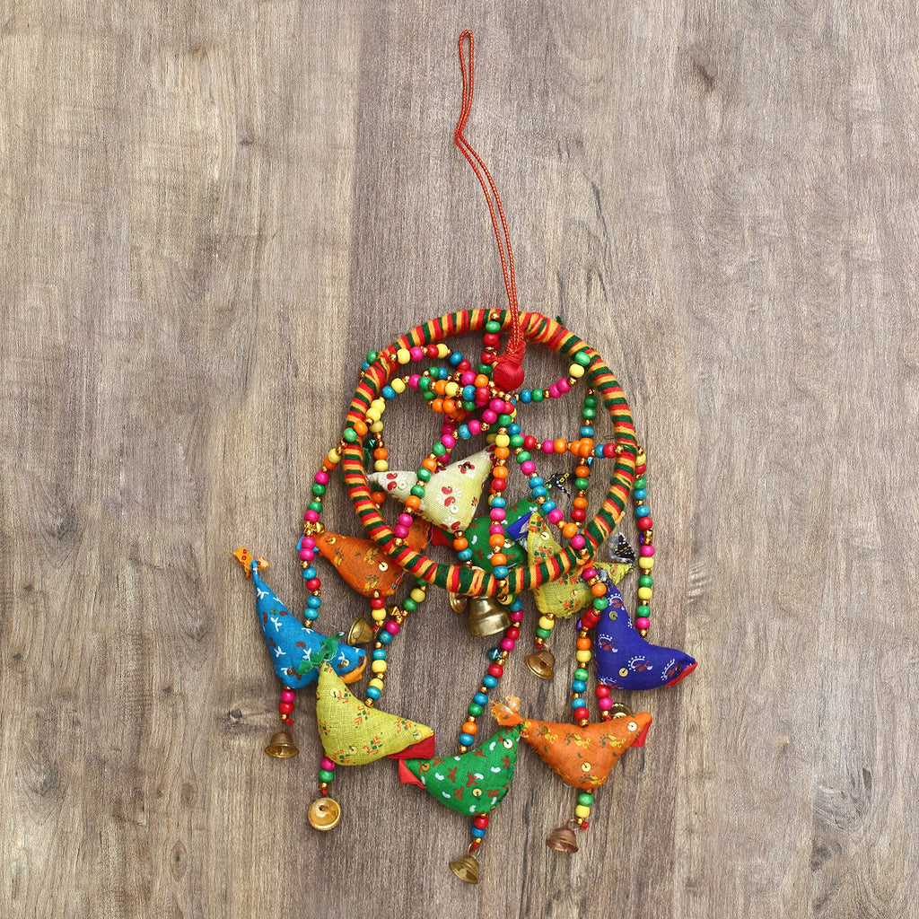 Handcrafted Decorative Birds Wall/Door/Window Hanging Bells
