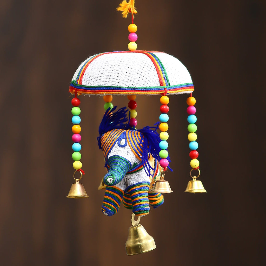 Handicrafted Decorative Elephant Wall/Door/Window Hanging Bells Kafalo