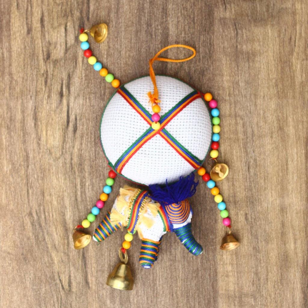 Handicrafted Decorative Elephant Wall/Door/Window Hanging Bells Kafalo
