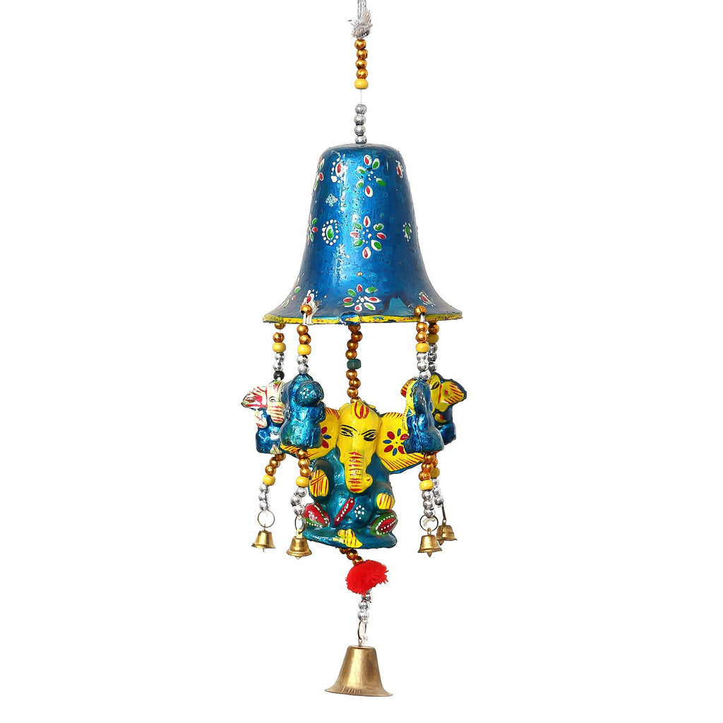 Handcrafted Decorative Lord Ganesha Wall/Door/Window Hanging Bells Kafalo