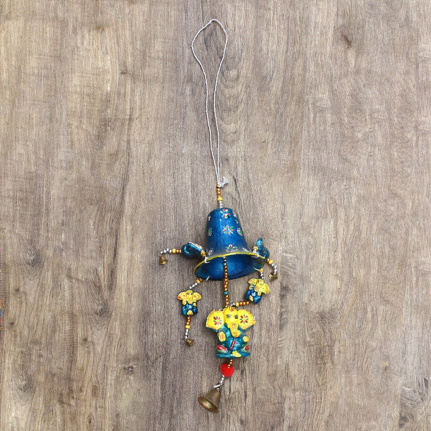 Handcrafted Decorative Lord Ganesha Wall/Door/Window Hanging Bells Kafalo
