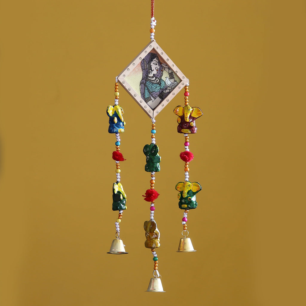 Handcrafted Decorative Lord Ganesha Wall/Door/Window Hanging Bell Kafalo