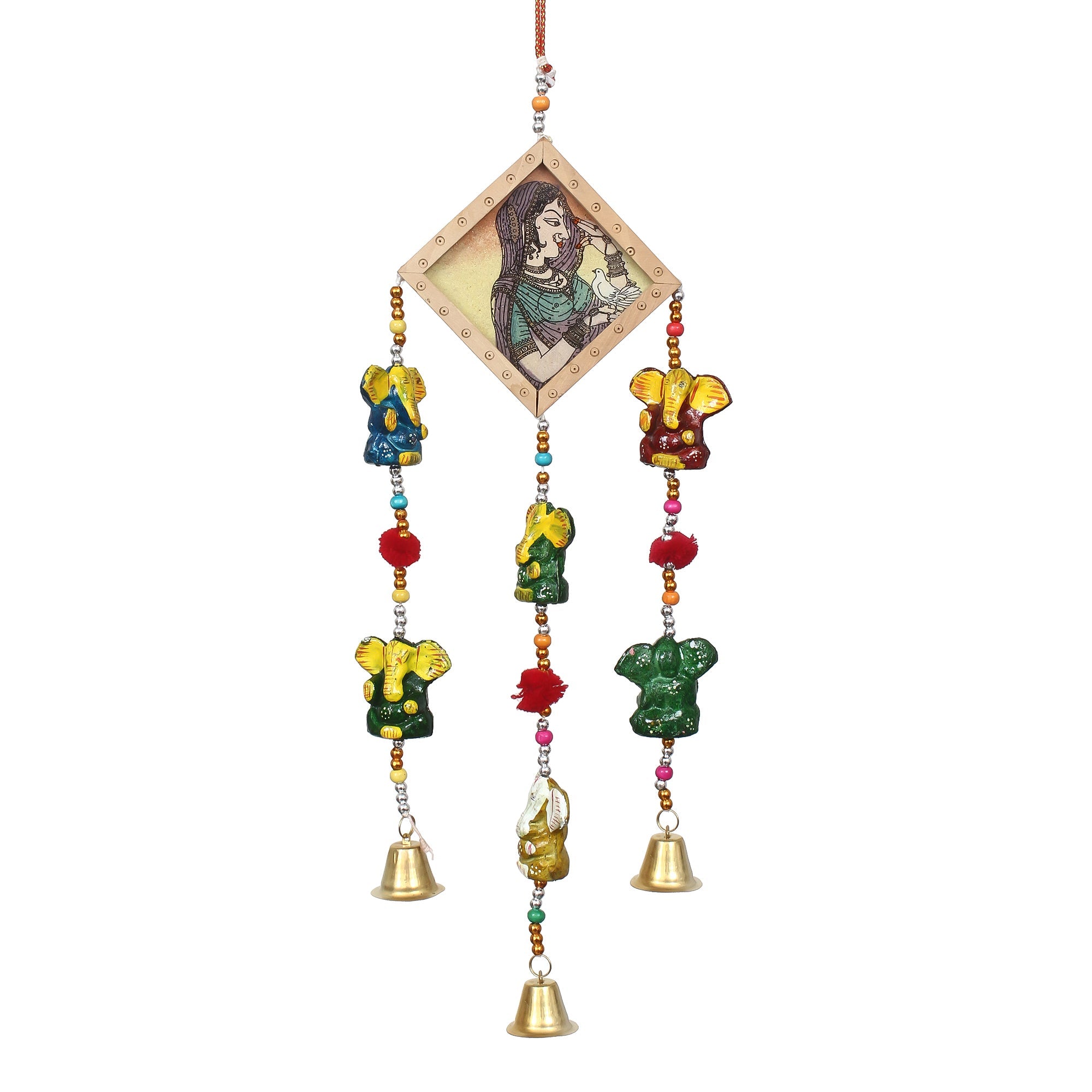 Handcrafted Decorative Lord Ganesha Wall/Door/Window Hanging Bell Kafalo