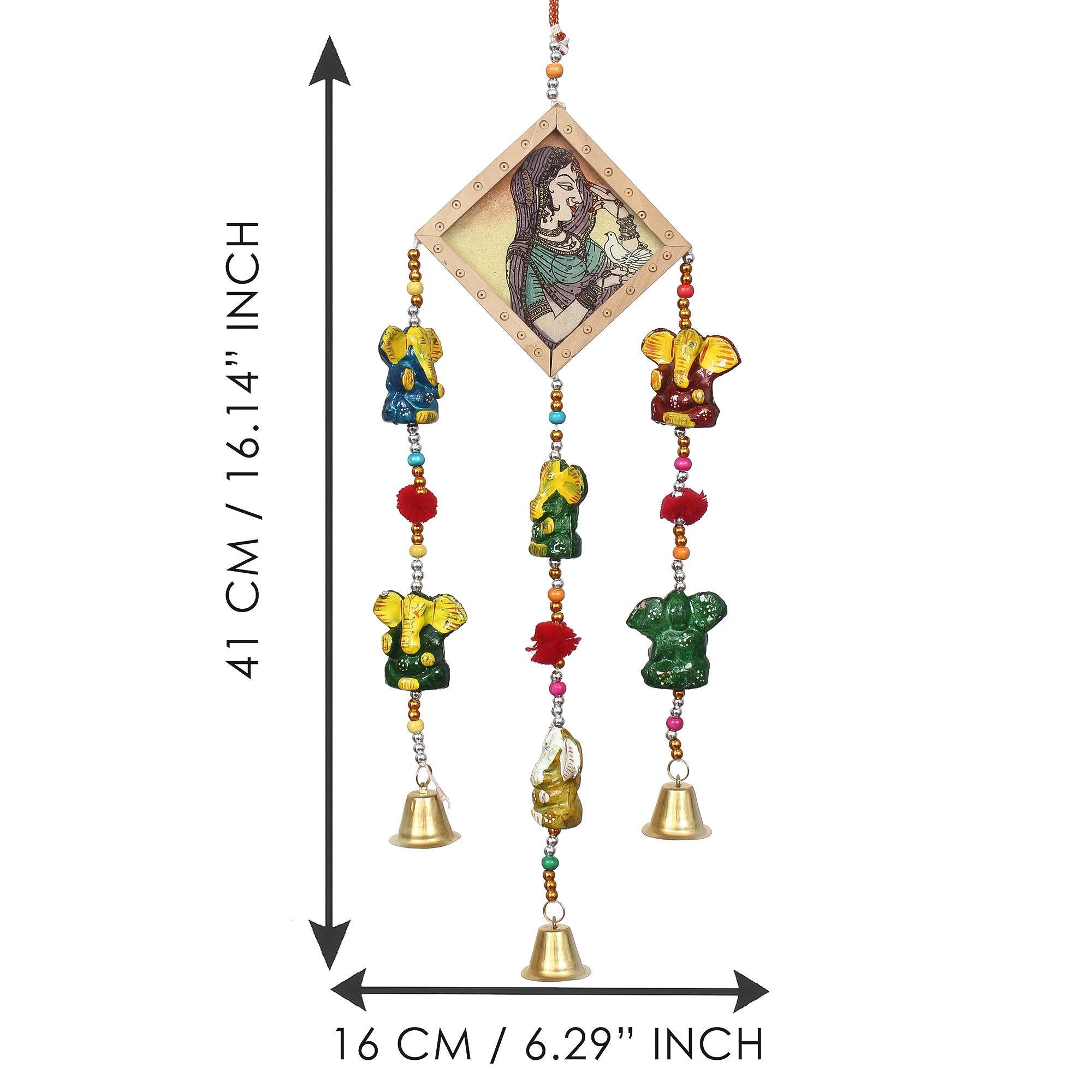 Handcrafted Decorative Lord Ganesha Wall/Door/Window Hanging Bell Kafalo