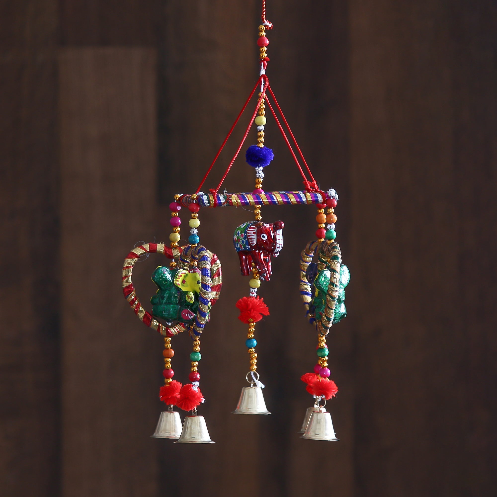 Handcrafted Decorative Lord Ganesha Wall/Door/Window Hanging Bell
