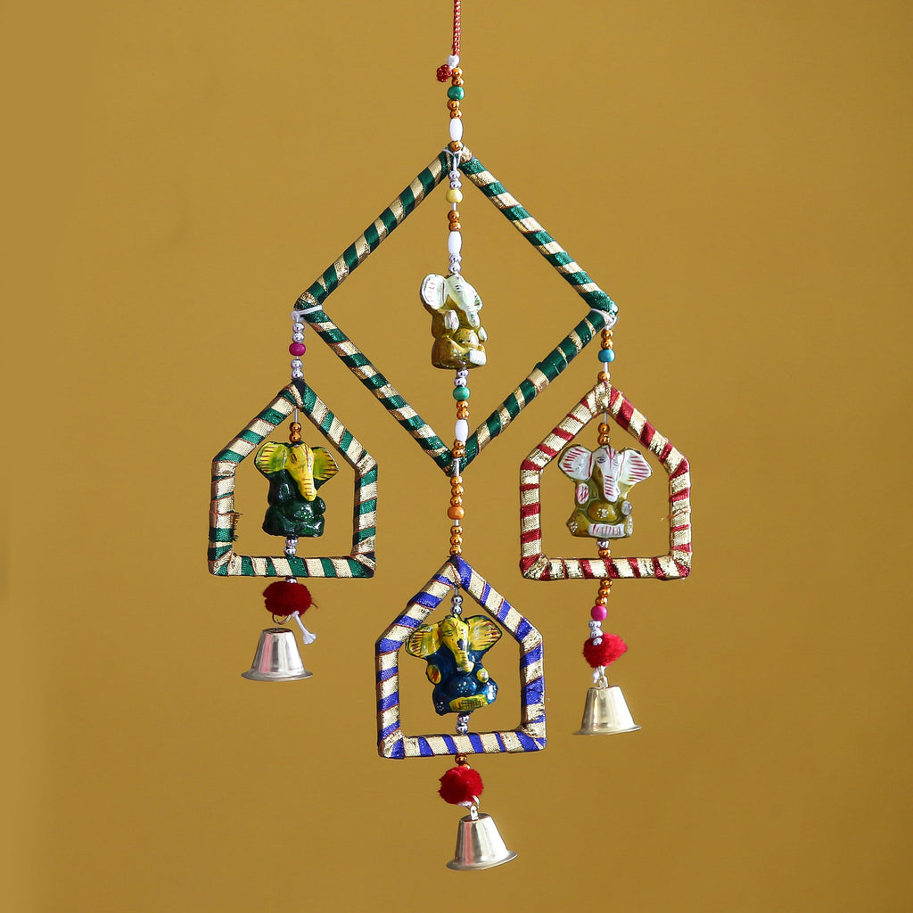 Handcrafted Decorative Lord Ganesha Wall/Door/Window Hanging Bell
