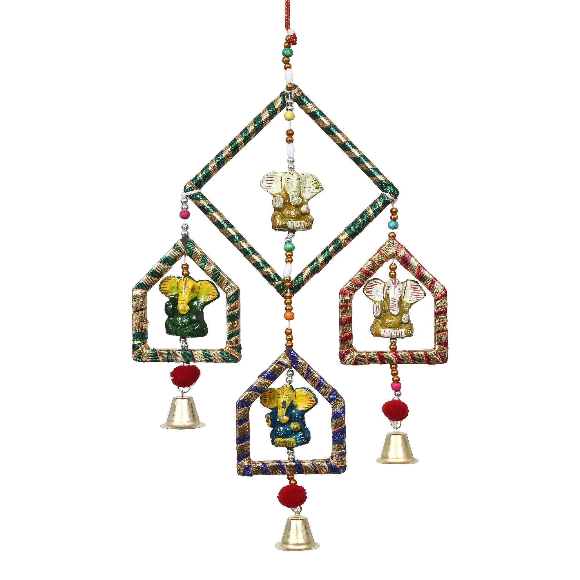 Handcrafted Decorative Lord Ganesha Wall/Door/Window Hanging Bell