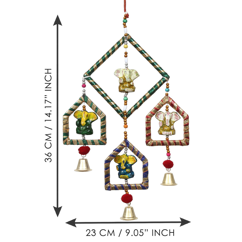 Handcrafted Decorative Lord Ganesha Wall/Door/Window Hanging Bell