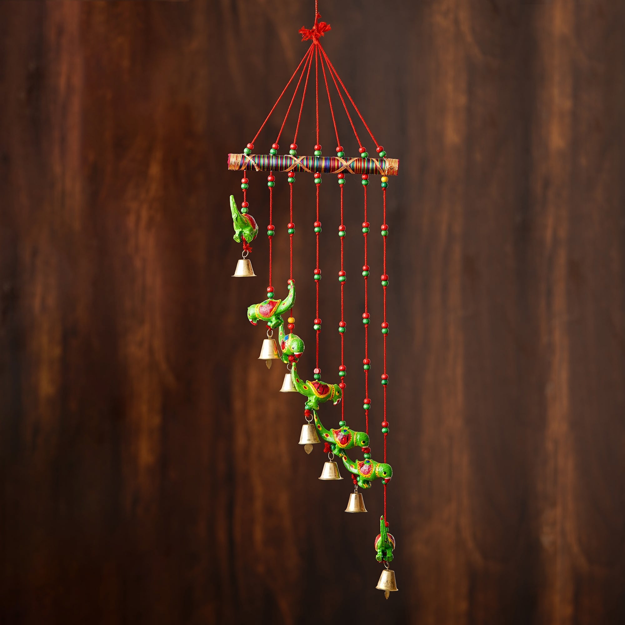 Handcrafted Decorative Parrot Wall/Door/Window Hanging Bells Kafalo