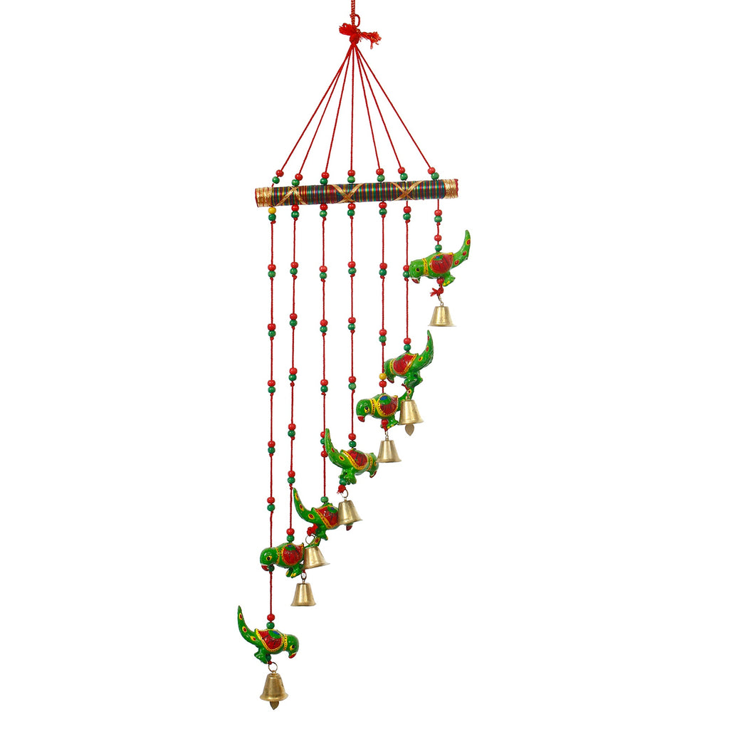 Handcrafted Decorative Parrot Wall/Door/Window Hanging Bells Kafalo