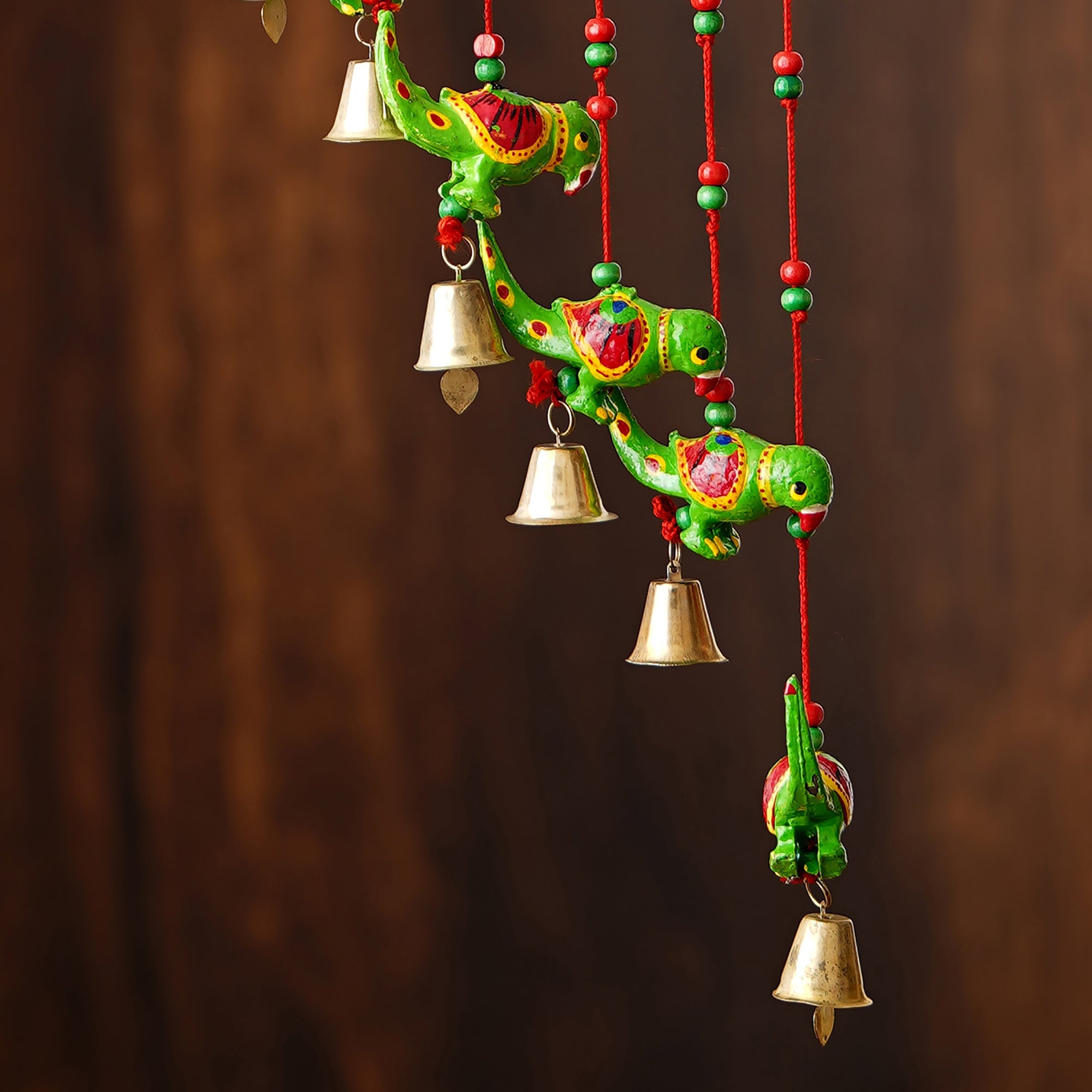 Handcrafted Decorative Parrot Wall/Door/Window Hanging Bells Kafalo