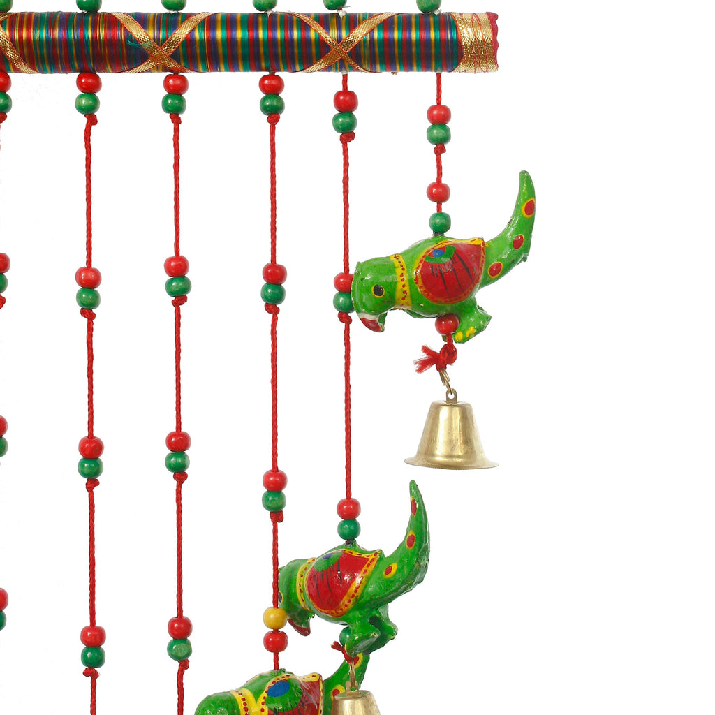 Handcrafted Decorative Parrot Wall/Door/Window Hanging Bells Kafalo