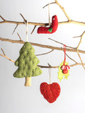 Tree Party Ornaments 4pcs Contrast Living