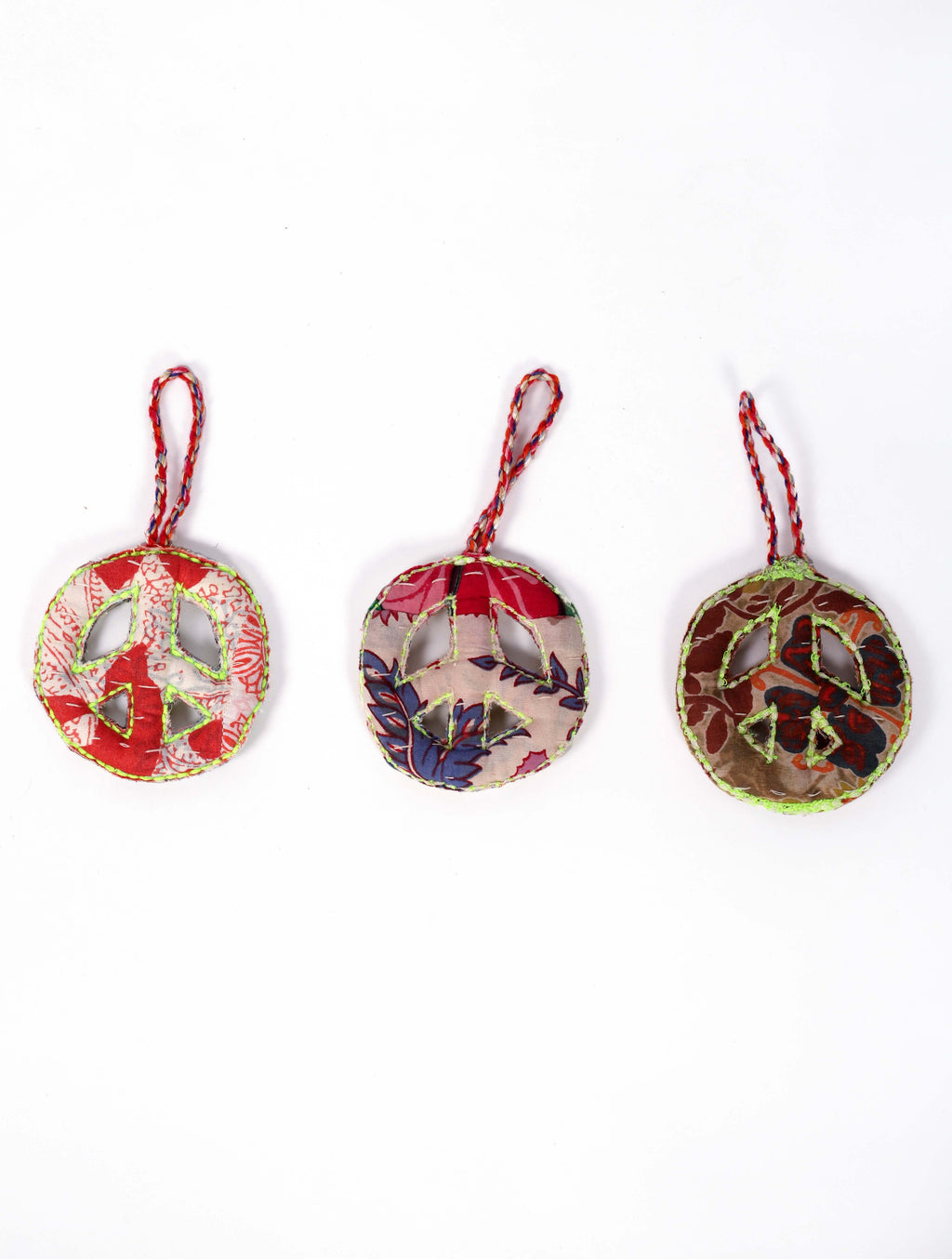 Peace Sign Ornaments 3pcs Contrast Living