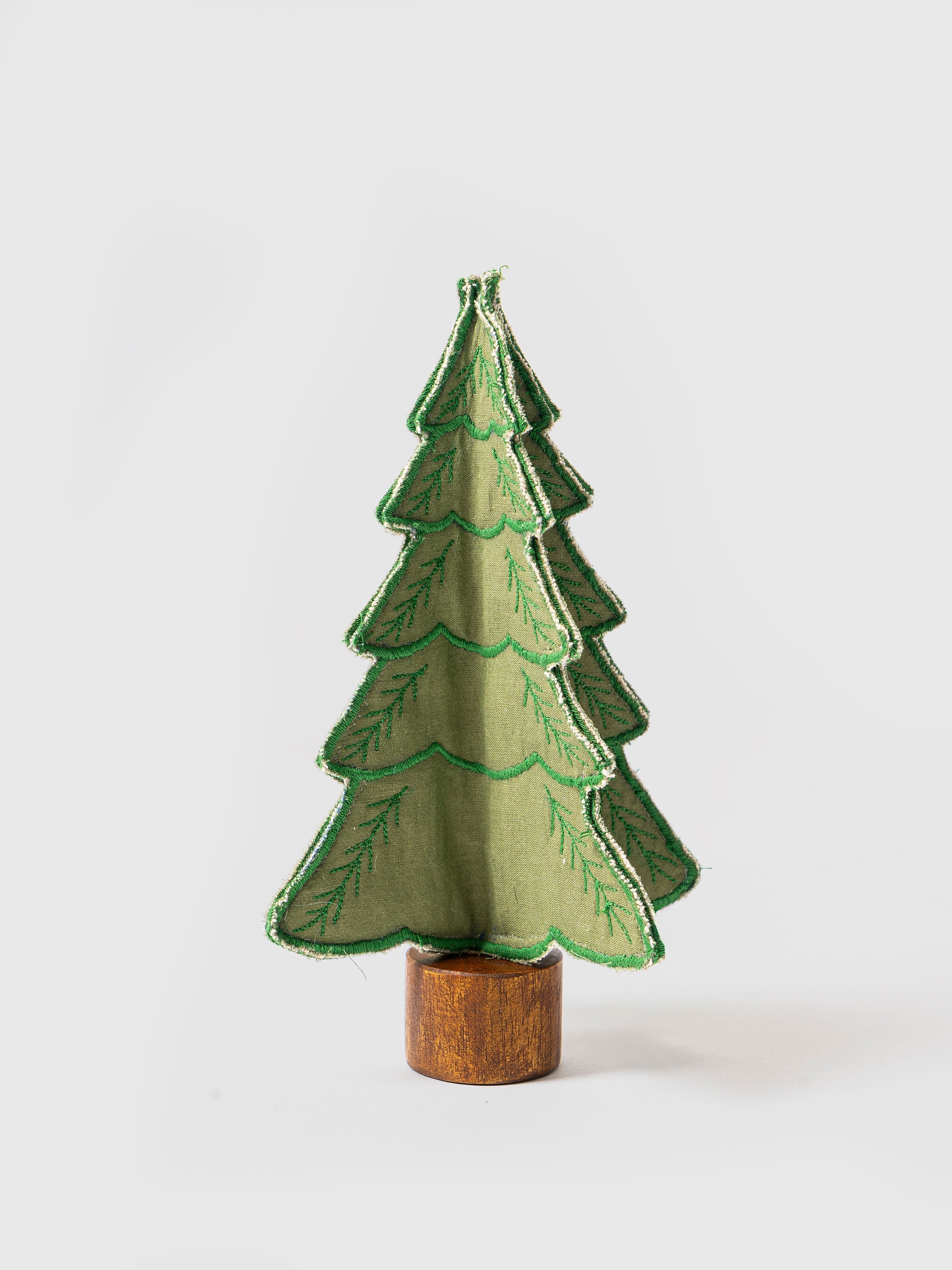 Jade Charm Beaded Fabric Christmas Tree Set Contrast Living