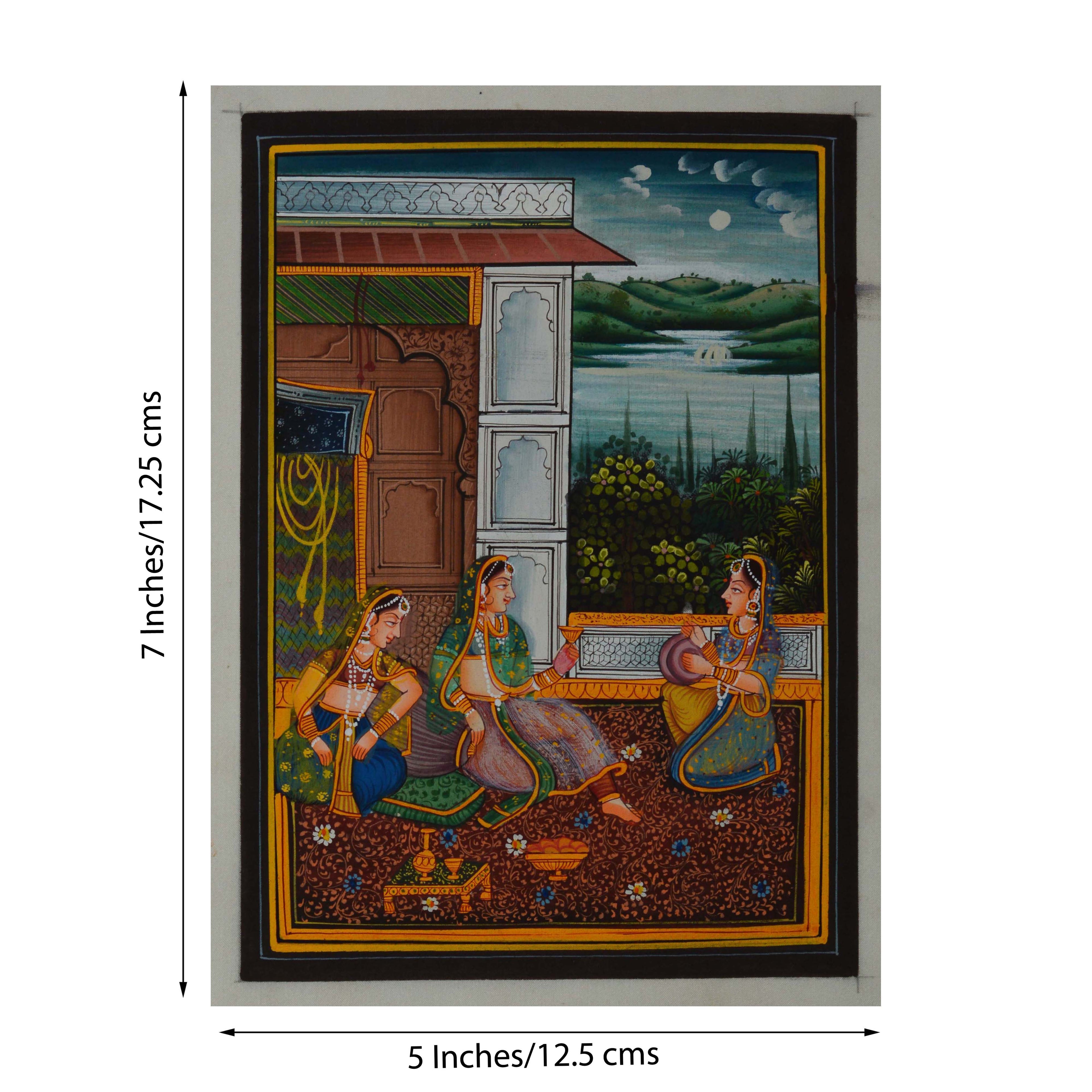 Queen Entertained by Sevikas Original Art Silk Painting Kafalo
