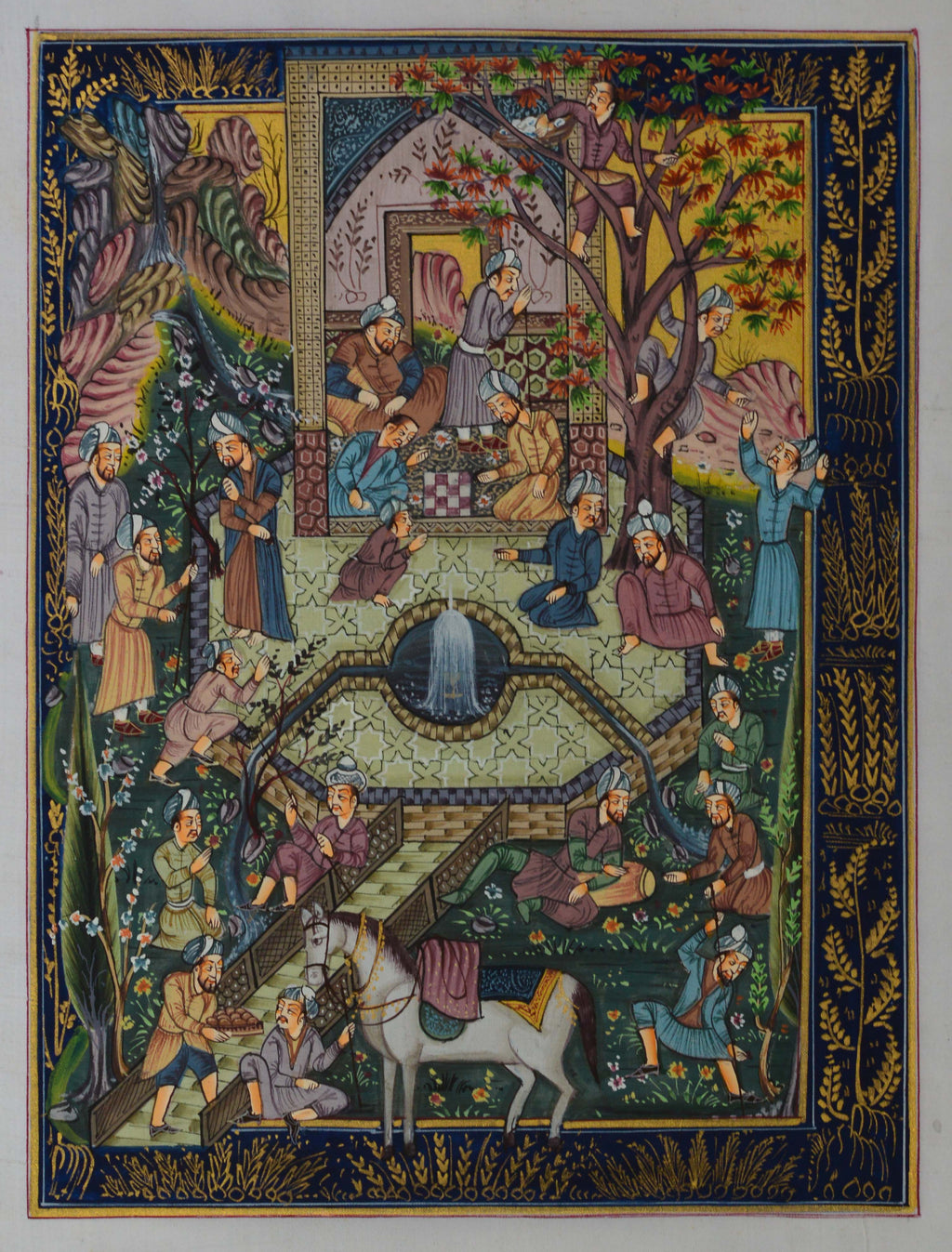 Royal Darbaar Original Art Silk Painting Kafalo