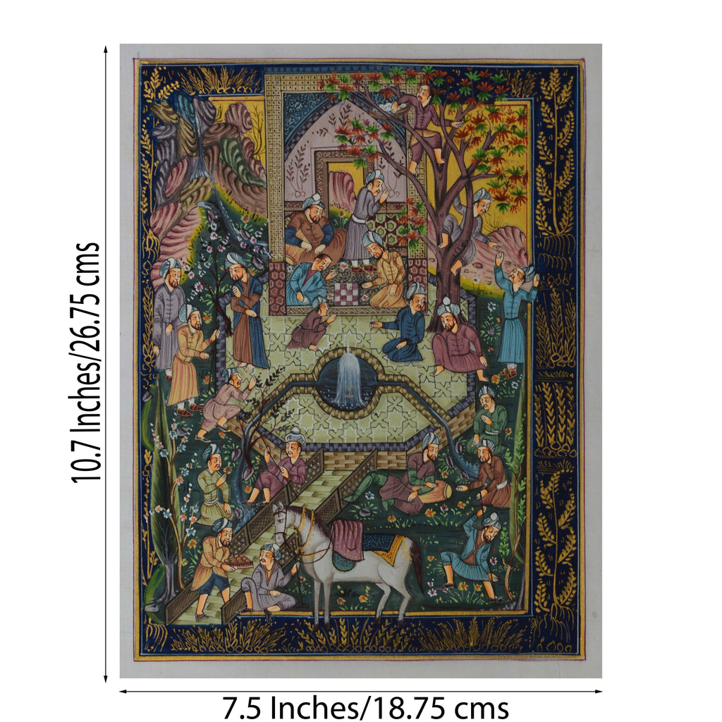 Royal Darbaar Original Art Silk Painting Kafalo