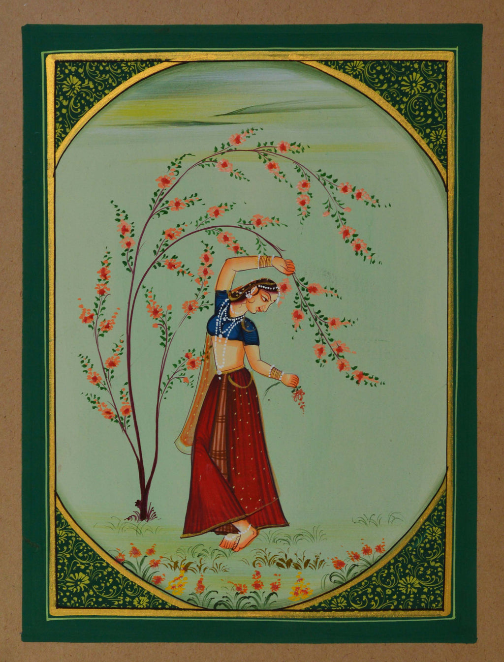 Ragini in Dance Pose Original Art Paper Painting Kafalo
