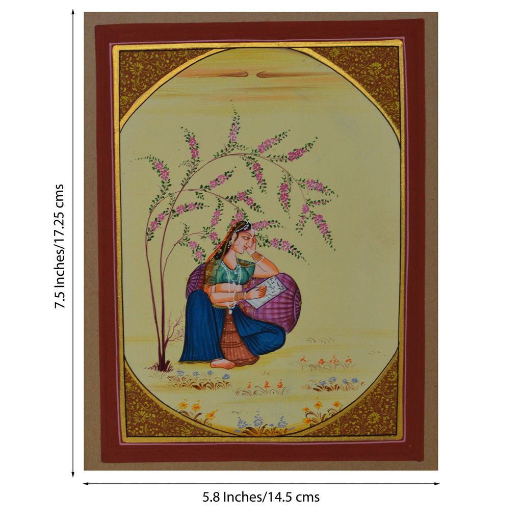 Ragini Writing Moments Original Art Paper Painting Kafalo