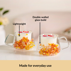 Spring Bloom Double Walled Coffee Mug Set Of 2 180ml Nestasia