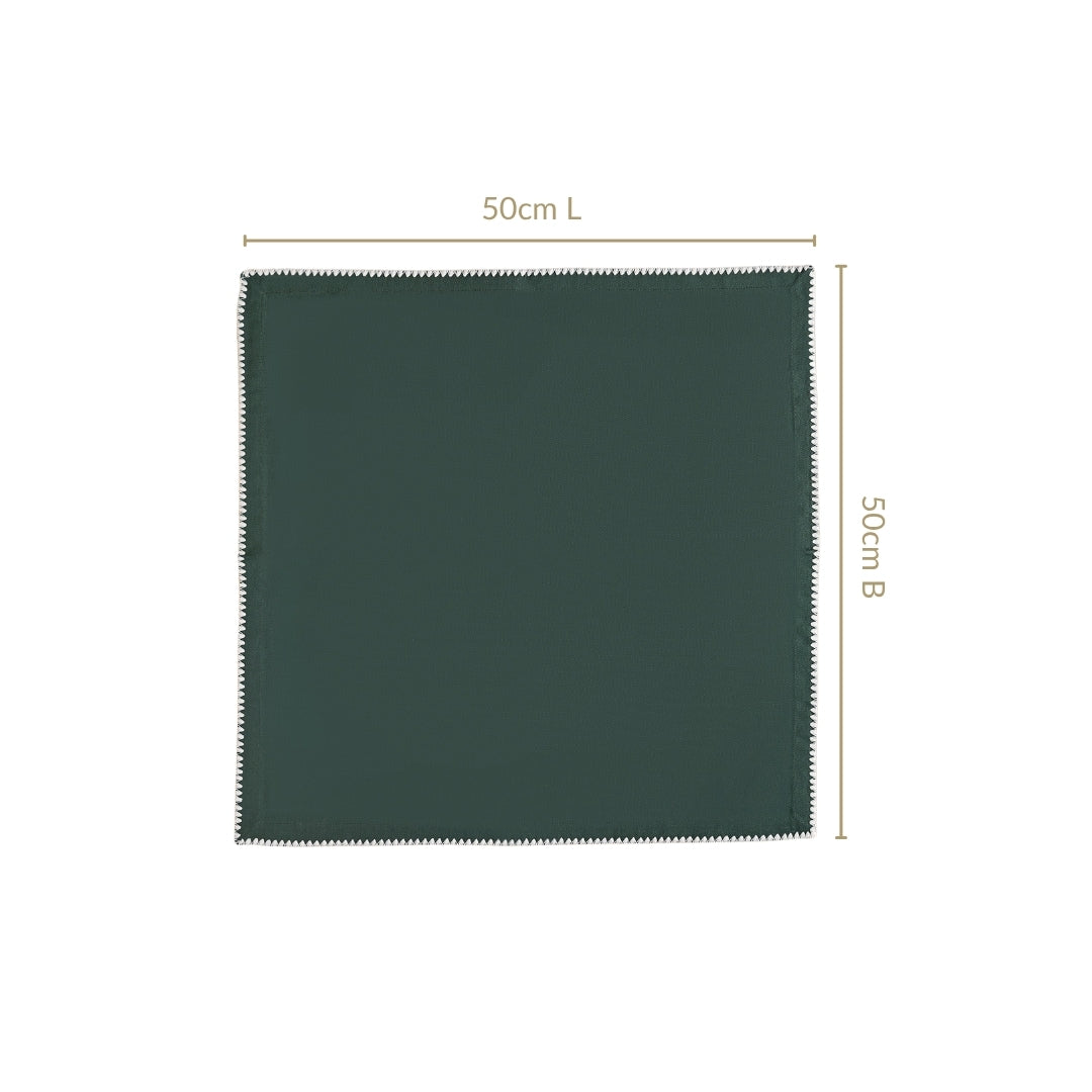 Sacramento Green Water Resistant Cotton Napkin Set Of 4 Nestasia