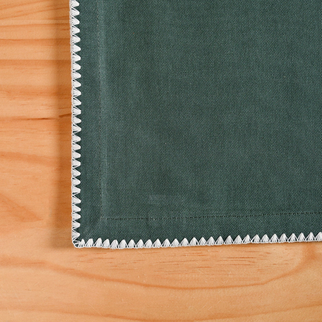Sacramento Green Water Resistant Cotton Napkin Set Of 4 Nestasia