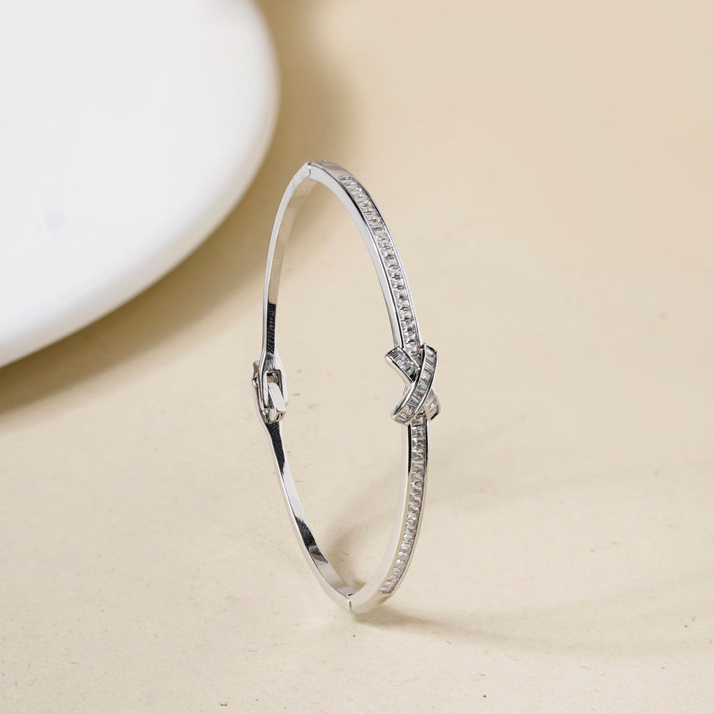Sacred Sparkle Cross Bracelet Silver Nestasia