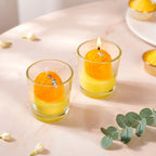 Saffron Scent Ladoo Candle Set Of 2 Nestasia