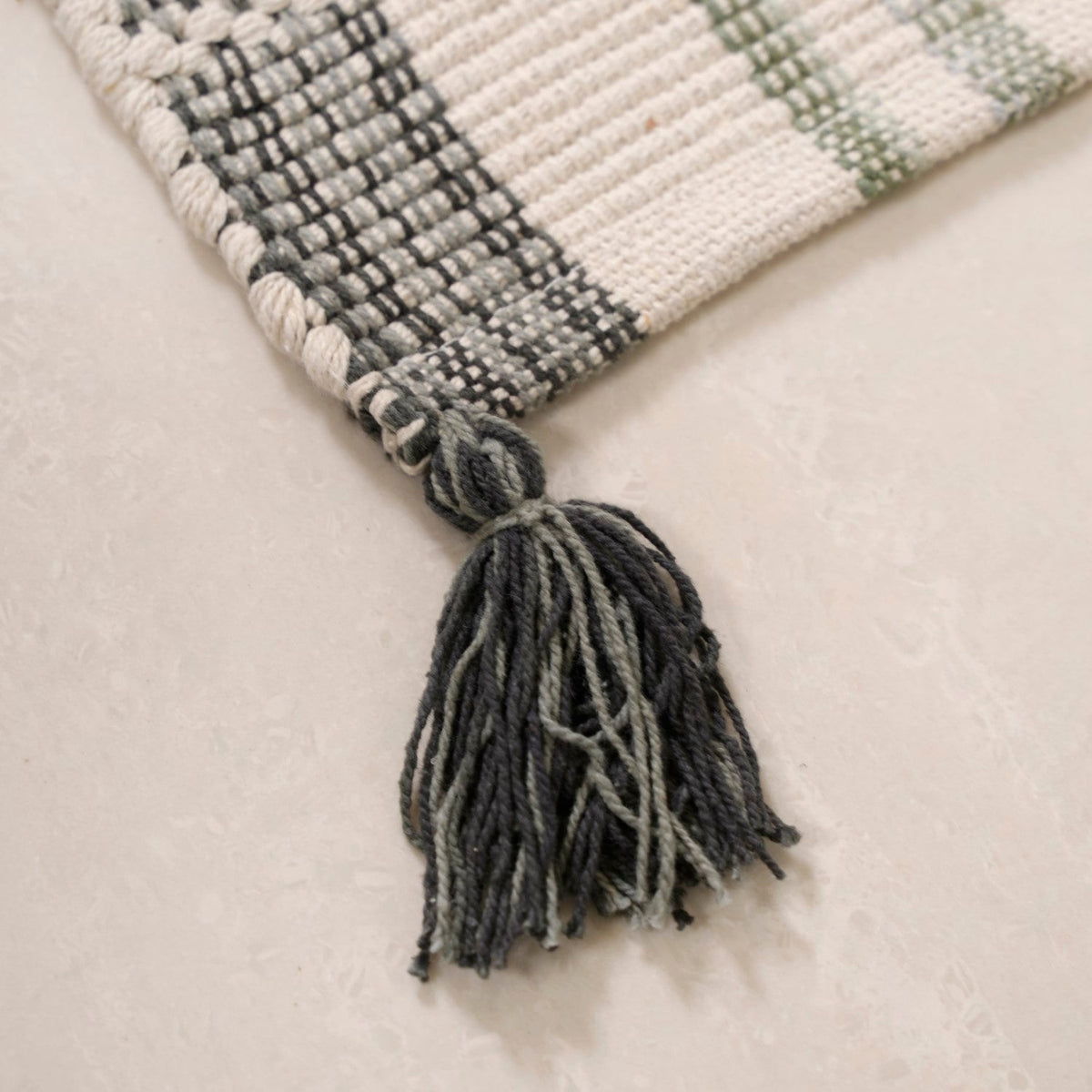 Sage Stitch Bedside Floor Runner 130x50cm Nestasia