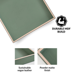 Vegan Leather Desk Organizer Tray Sage Green Nestasia