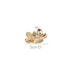 Sakura Hana Gold Hoop Earrings Nestasia