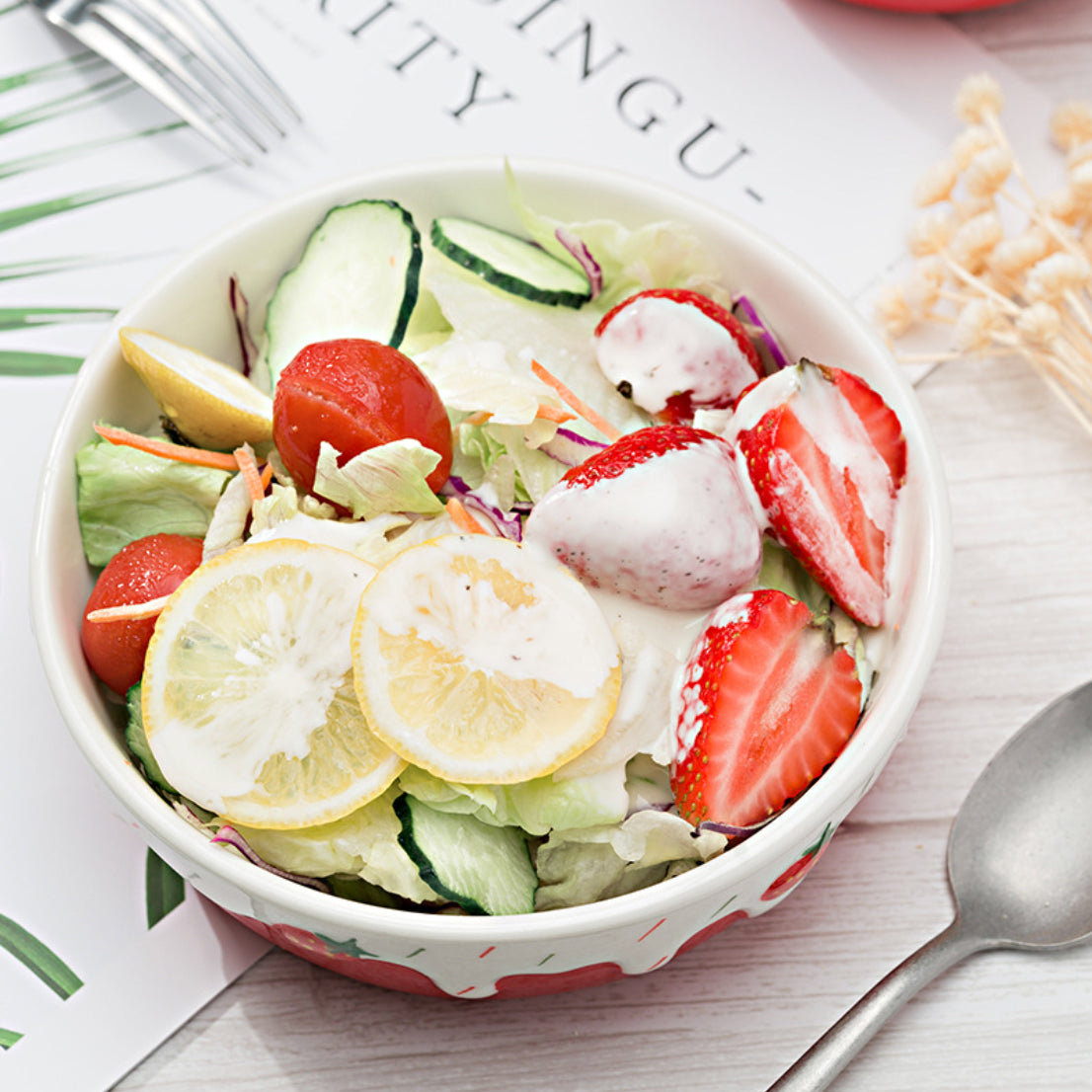 Strawberry Salad Bowls Nestasia