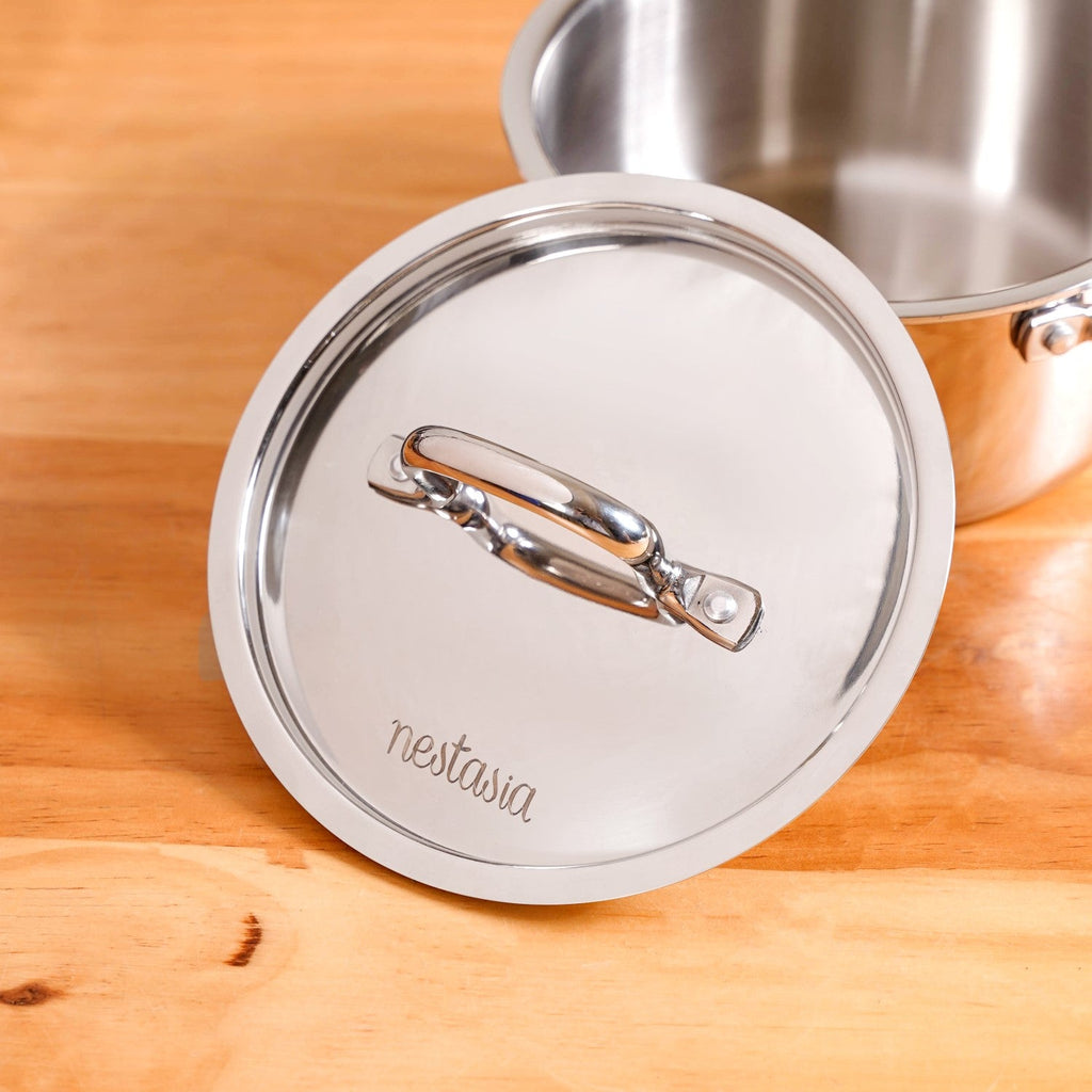 Saucepan Tri Ply Stainless Steel Heavy Bottom 1500ml Nestasia