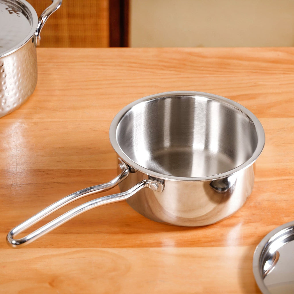 Saucepan Tri Ply Stainless Steel Heavy Bottom 1500ml Nestasia
