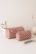Sanoh Handmade Cotton Multipurpose Utility Pouches (Set of 2) Contrast Living