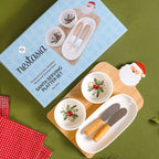 Mistletoe Santa Serving Platter Set Of 6 Nestasia