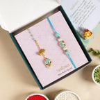 Sapphire Lotus Rakhi Lumba Gift Set Nestasia