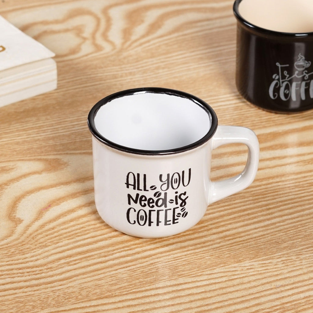 Sassy Brew Quotes Coffee Cup Set Of 4 170ml Nestasia